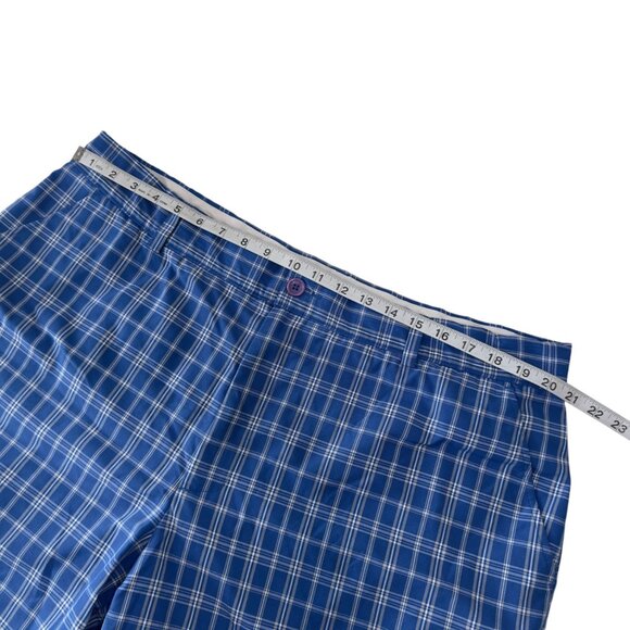 Greg Norman For Tasso Elba Mens Blue Plaid Golf Shorts Size 40 Polyester - Picture 4 of 10